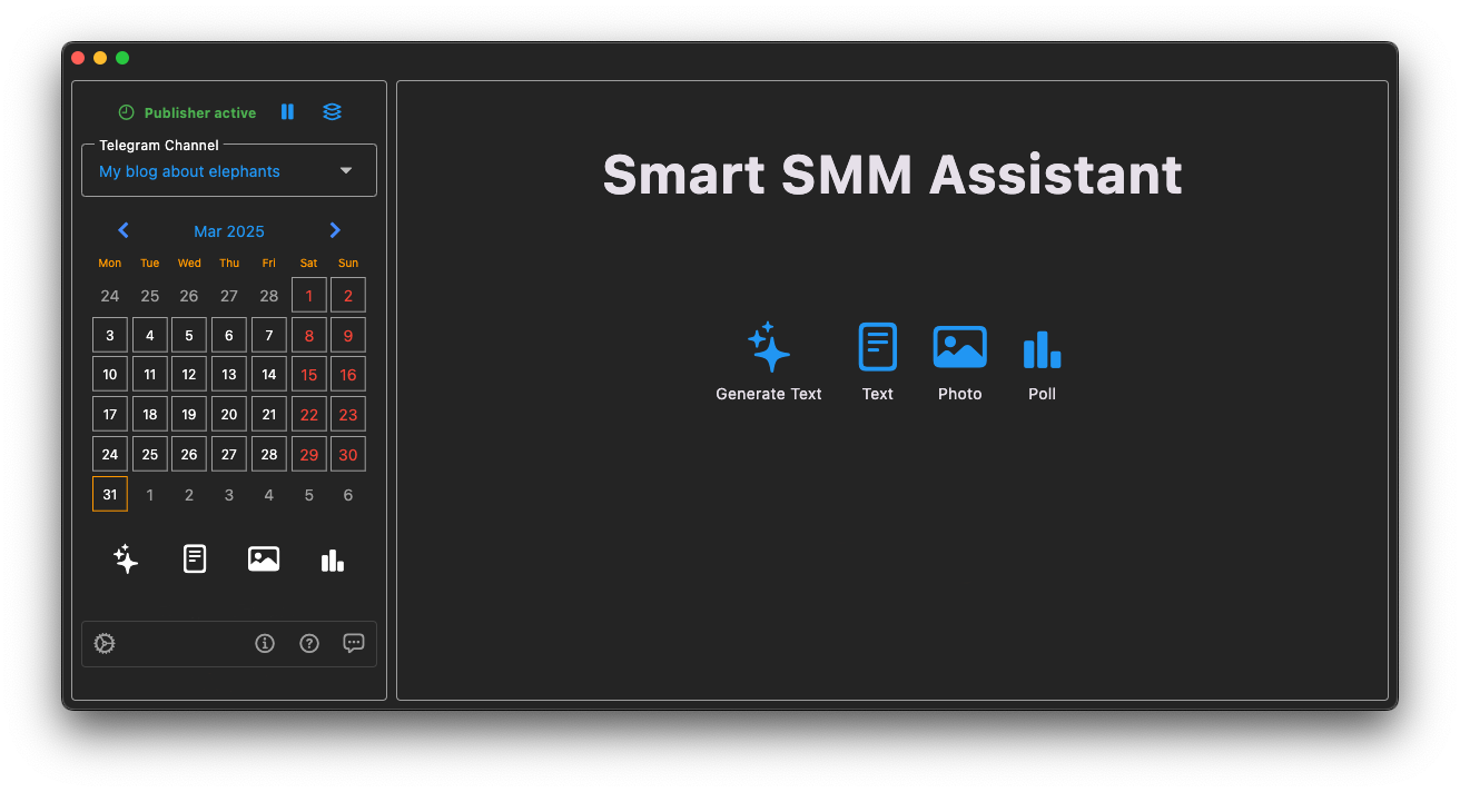 Screenshot of SMM Assistant 1