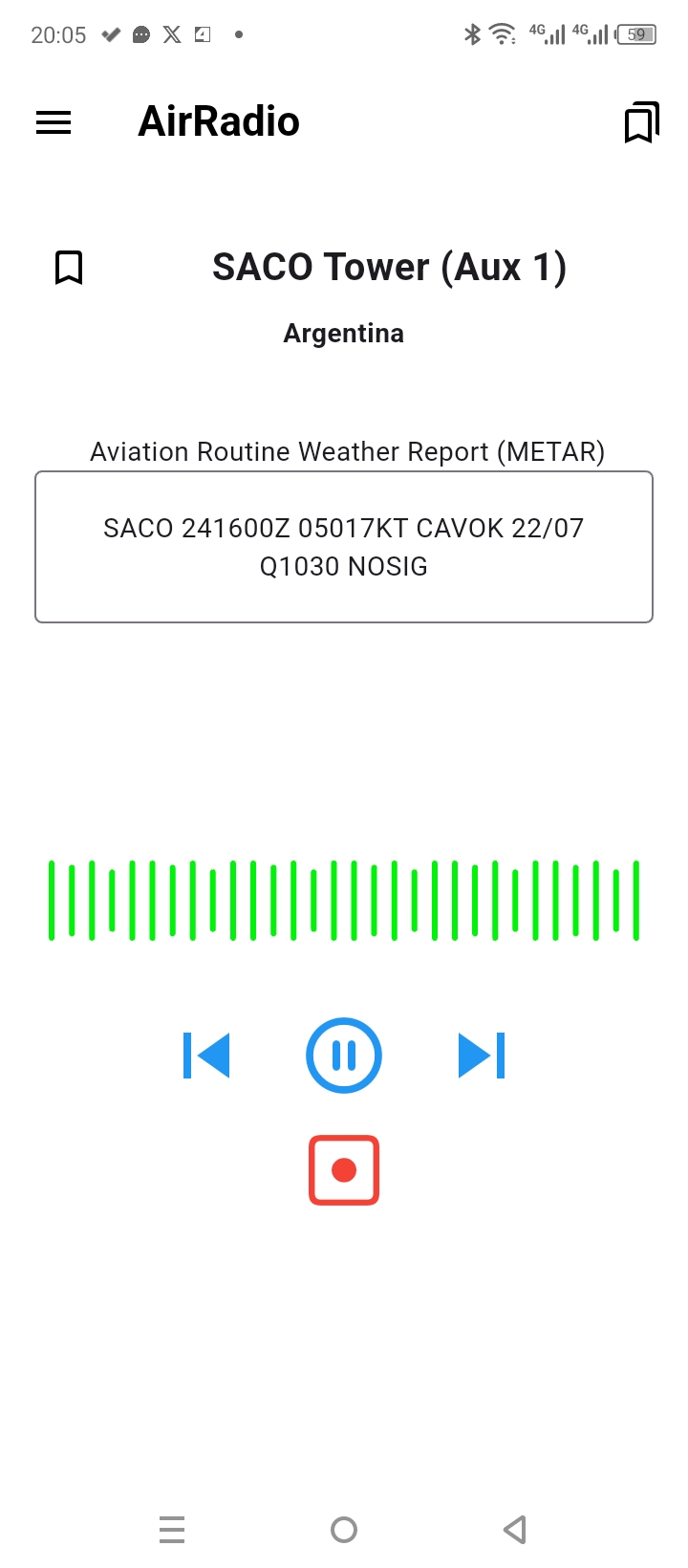 AirRadio Screenshot Home