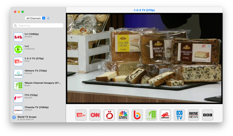 World TV Scope Screenshot Light